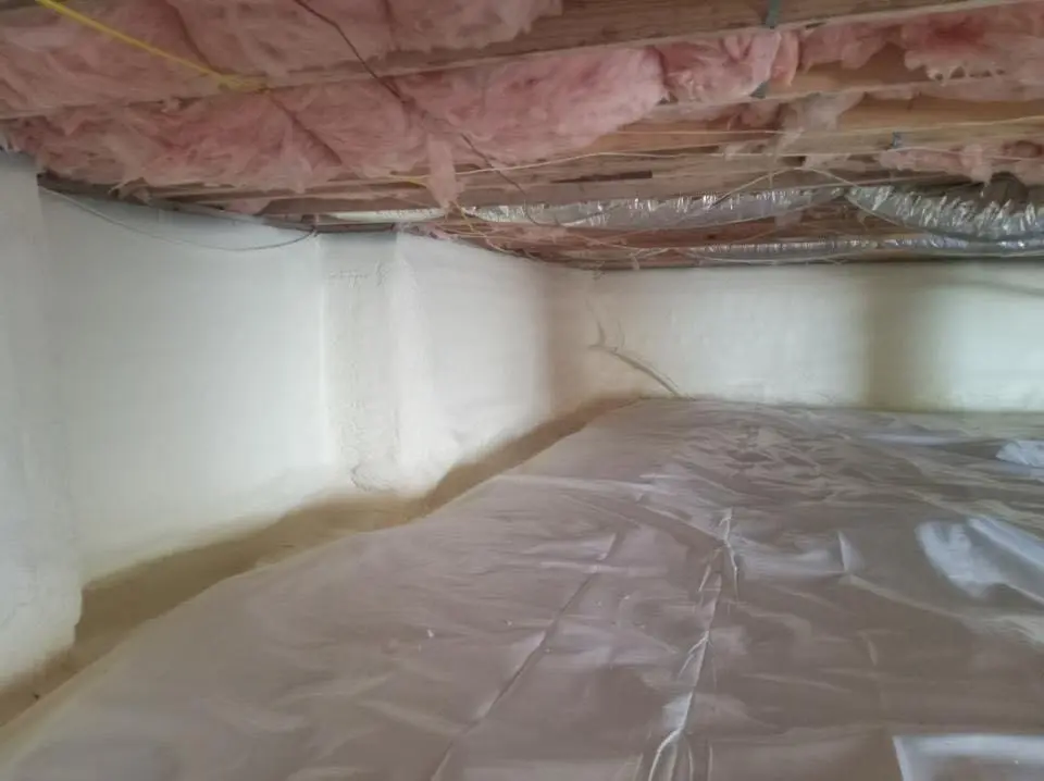 Crawl space encapsulation with closed-cell spray foam for Spray Foam Roofing Repair in East Hampton